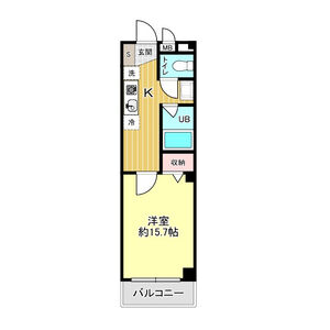 1K 間取り図