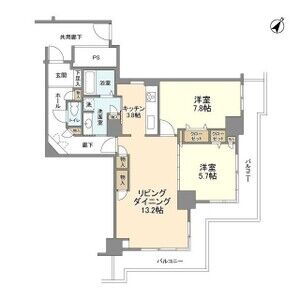 2LDK 間取り図