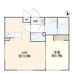 1LDK 間取り図