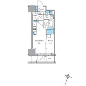 1DK 間取り図