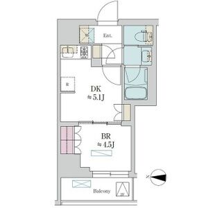 1DK 間取り図