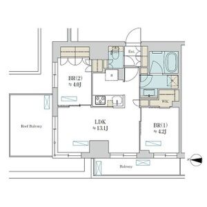 2LDK 間取り図