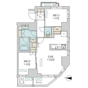 2LDK 間取り図