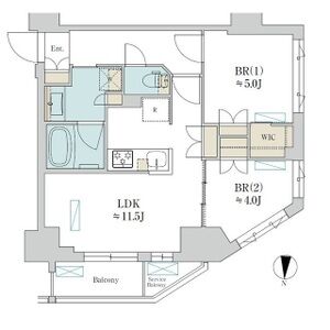 2LDK 間取り図
