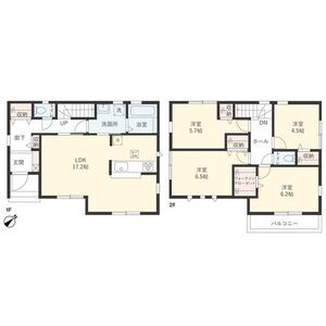 4LDK 間取り図