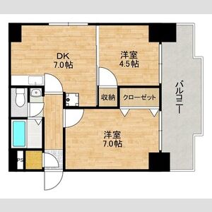 2DK 間取り図