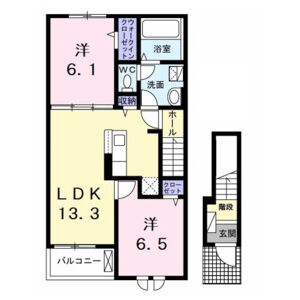 2LDK 間取り図