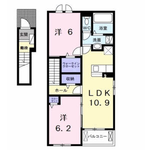 2LDK 間取り図