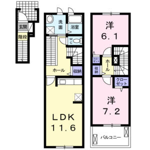 2LDK 間取り図