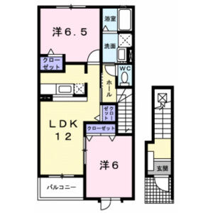 2LDK 間取り図