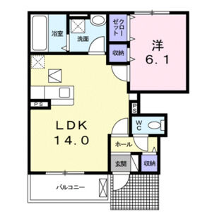 1LDK 間取り図
