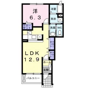 1LDK 間取り図
