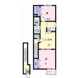 2LDK 間取り図