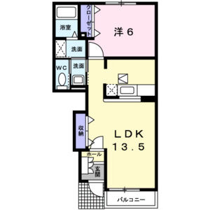 1LDK 間取り図