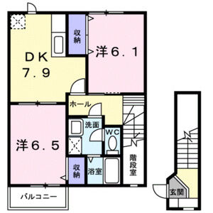 2DK 間取り図