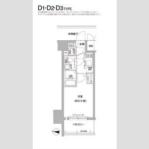 1K 間取り図