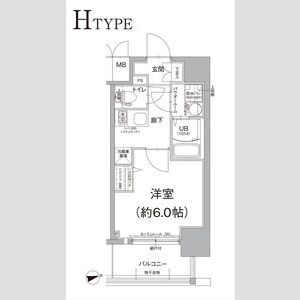 1K 間取り図