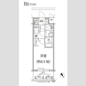 1K 間取り図