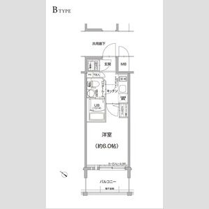 1K 間取り図