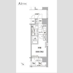 1K 間取り図