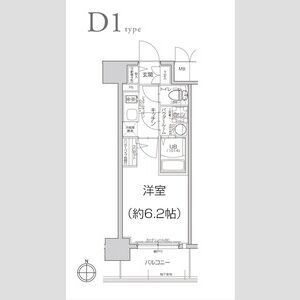 1K 間取り図