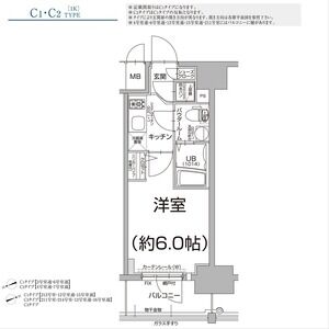 1K 間取り図