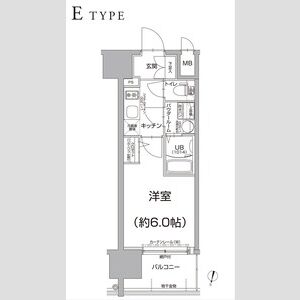 1K 間取り図