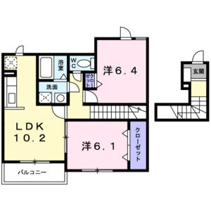 2LDK 間取り図