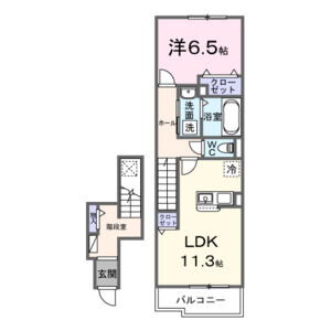 1LDK 間取り図
