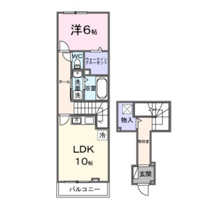 1LDK 間取り図
