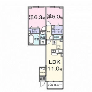 2LDK 間取り図
