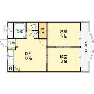 2DK 間取り図