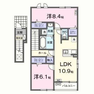 2LDK 間取り図
