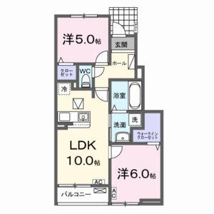 2LDK 間取り図