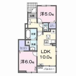 2LDK 間取り図