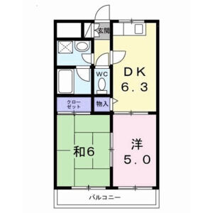2DK 間取り図