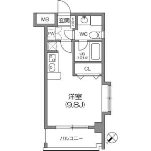 ワンルーム 間取り図