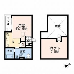 1K 間取り図