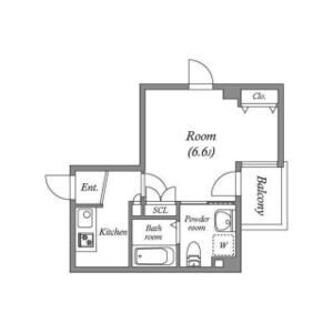 1K 間取り図