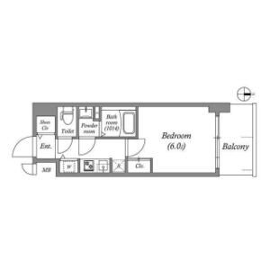1K 間取り図