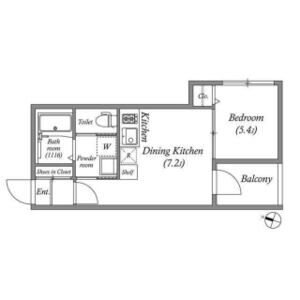 1DK 間取り図