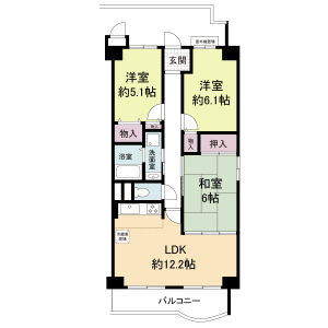 2LDK 間取り図