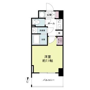 1K 間取り図