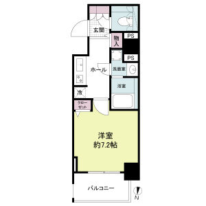 1K 間取り図