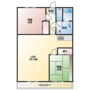2LDK 間取り図