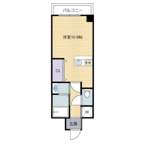 1K 間取り図
