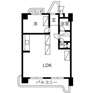 1LDK 間取り図