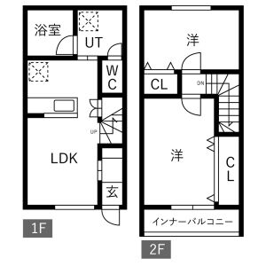 2LDK 間取り図