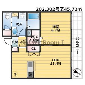 1LDK 間取り図