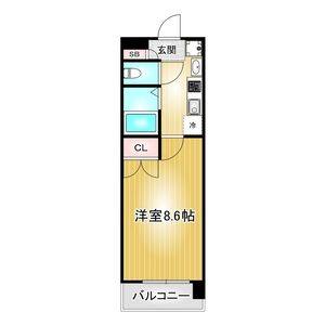 1K 間取り図